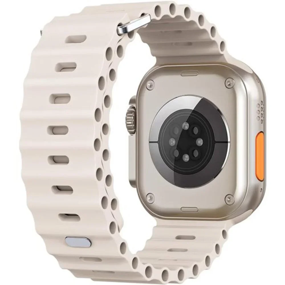 Sport Soft Silicone Compatible with Apple Watch Ocean Band Wristband Ultra 9 8 7